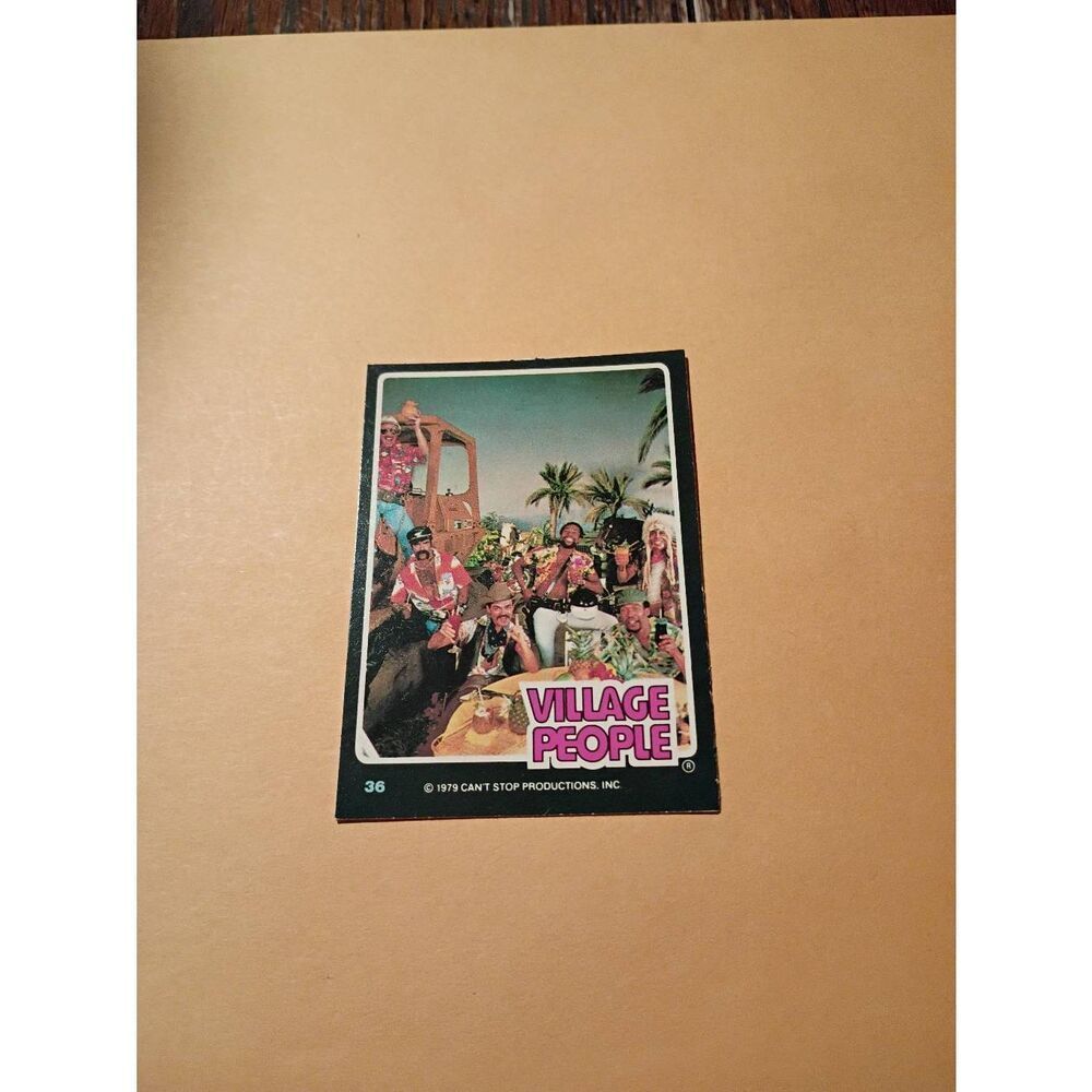 Vintage 1979 Village People Trading Card #36 Disco Era Vintage Music Collectible